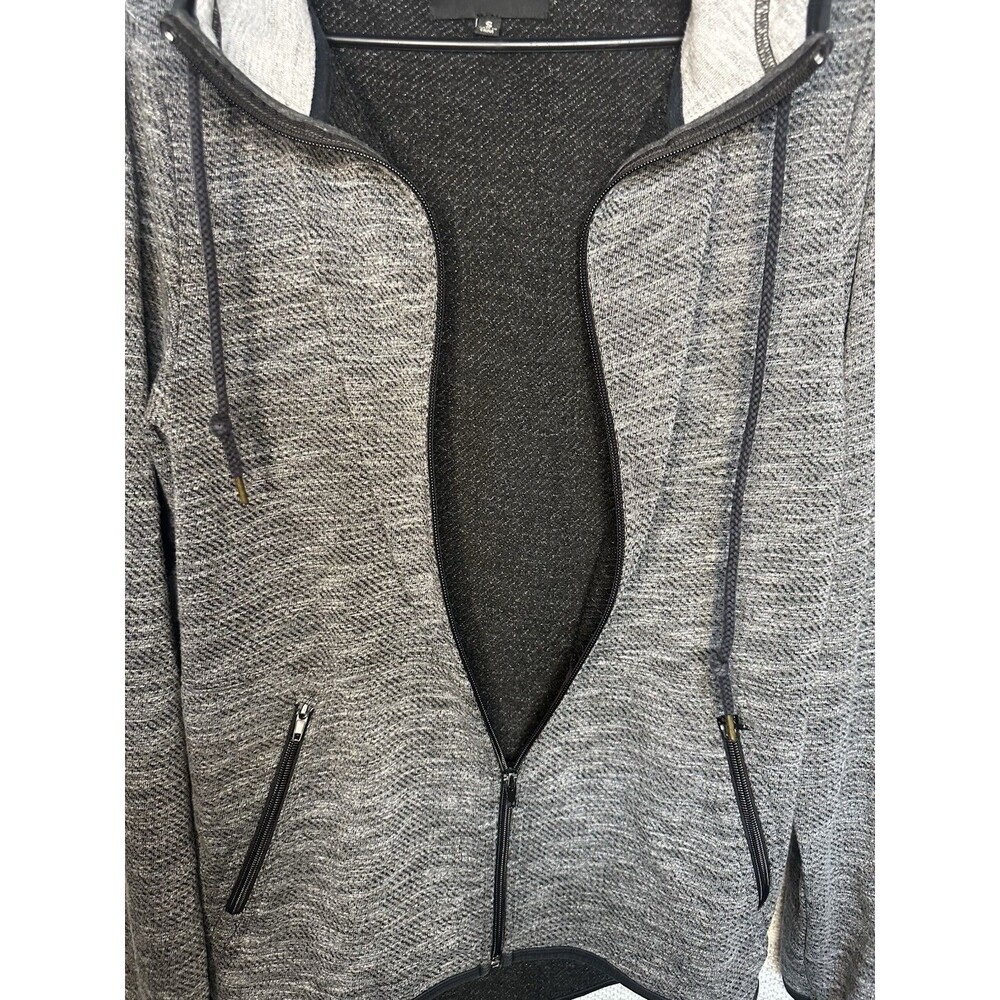 Homage Hustle Men's Full Zip Tech Fleece Performance Hoodie Gray Size Small - Picture 5 of 7